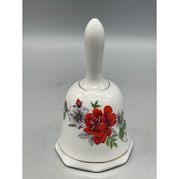 collector ceramic bells set of 2 white gold bands base of handle and bell READ - Picture 5 of 7